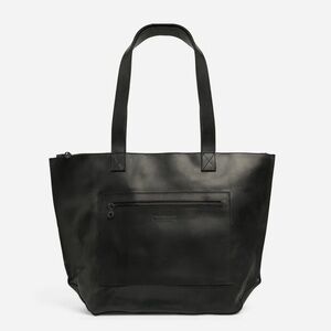 Parker Clay Entoto Leather Zipper Tote Bag in Black